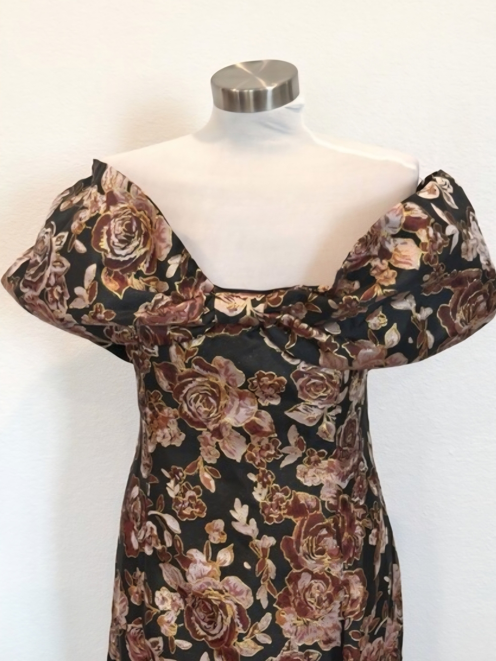 Petal & Pup Off-Shoulder Floral Maxi Dress in Brown and Black - Picture 5 of 11